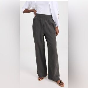 Faherty Dream Organic Cotton Gauze Wide Leg Pants Size L